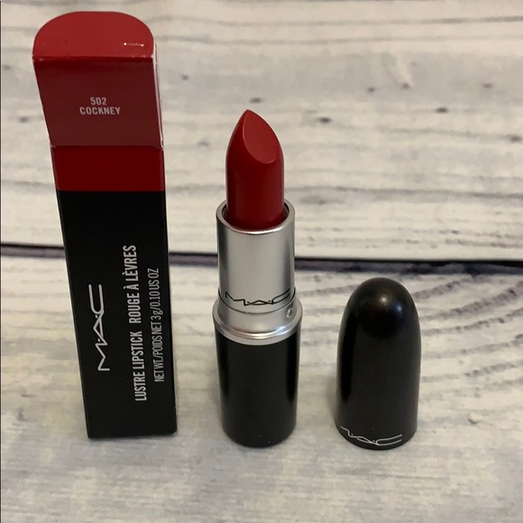 MAC COSMETICS COCKNEY SHADE LIPSTICK 502 True red - Picture 8 of 9